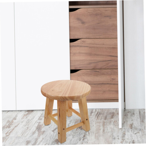 Wood Step Stool Solid Wood Stability Small Wooden Step Stool for Bathroom and Kids Sink 1