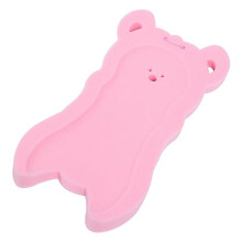Baby Bath Cushion Non Slip Sponge Pad with Cartoon Bear Design Soft Support for Kids Bathtub