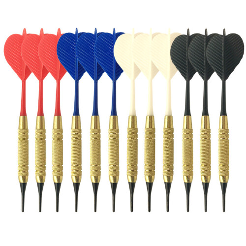 Darts din plastic pentru tablă electronică, set de 12 darts pentru E