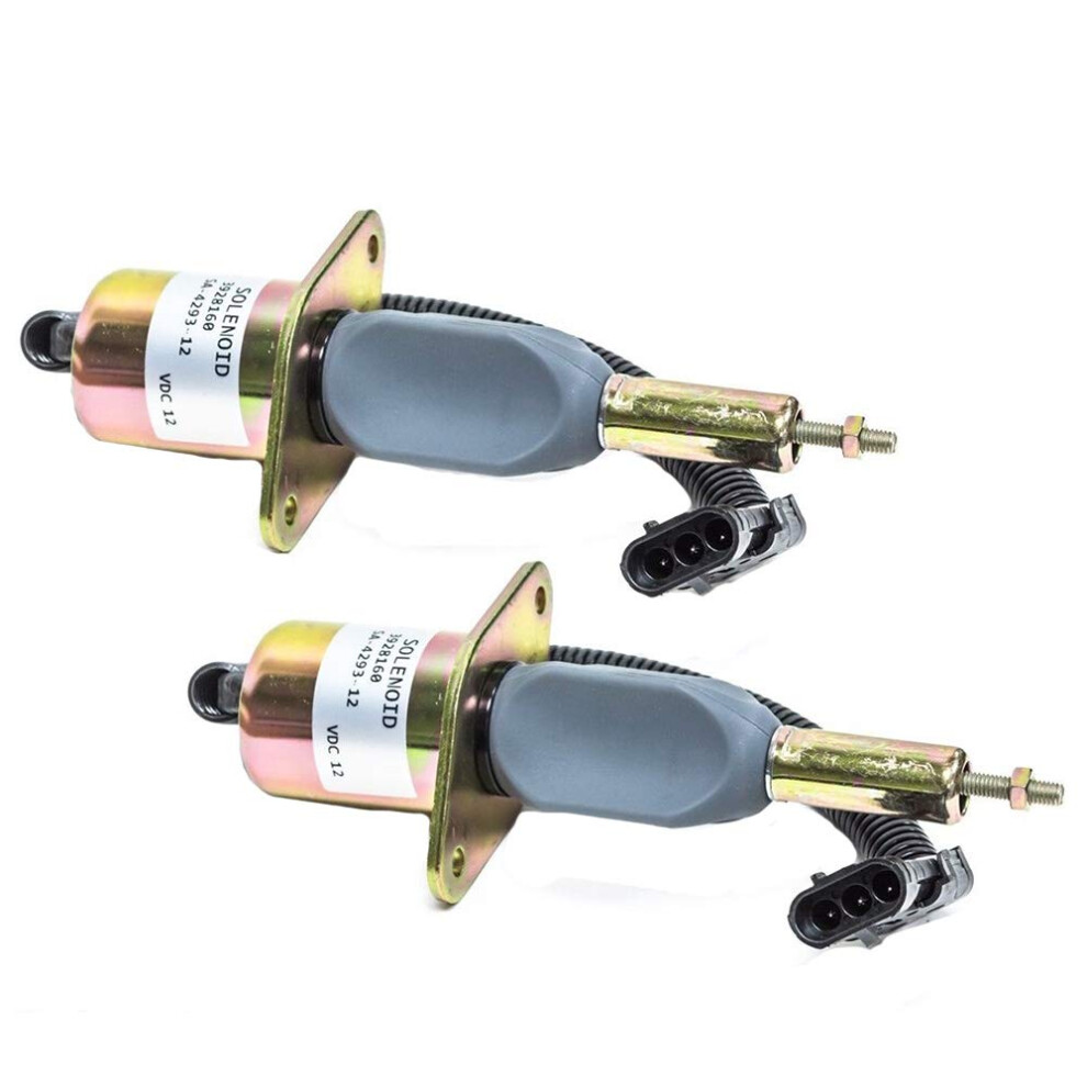 Set Of 2 Fuel Shutoff Solenoids For Case Ih 7110Â7250 Tractors, Quick Fuel Control, DirectâFit Replacement 9351714712156