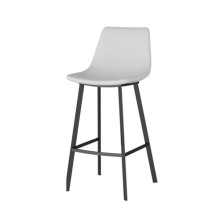 Modern White Faux Leather Counter Height Bar Stool with 360 Swivel Seat, Back and Footrest for Kitchen Island