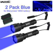 VASTFIRE2Pack Blå LED-ficklampa Mini Handhållen Ficklampa Aluminium &