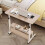 Overbed Table with AutoTouch Height Adjustment and Safety Rolling Base for Bed and Sofa Use 2