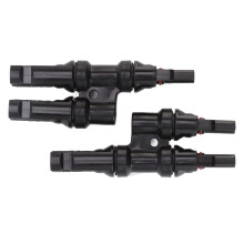 Solar Panel T Branch Connectors 2 to 1 Set MC4 PV Y Branch Pair 1000V DC Weather‑Resistant Easy Plug‑and‑Play