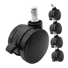 5pcs Office Chair Wheels for Hardwood Floors, HeavyDuty PU Casters with Smooth Rolling and Easy Installation
