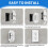 ET 18 Pack Electrical Box Extender Kit with Screws, MultiGang Outlet Box Extensions, White 4