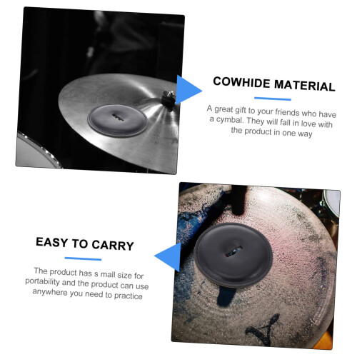 Durable Cowhide Drum Cymbal Pad Noise Reduction Cushion with Stable Mount and Long‑Lasting Protection 2