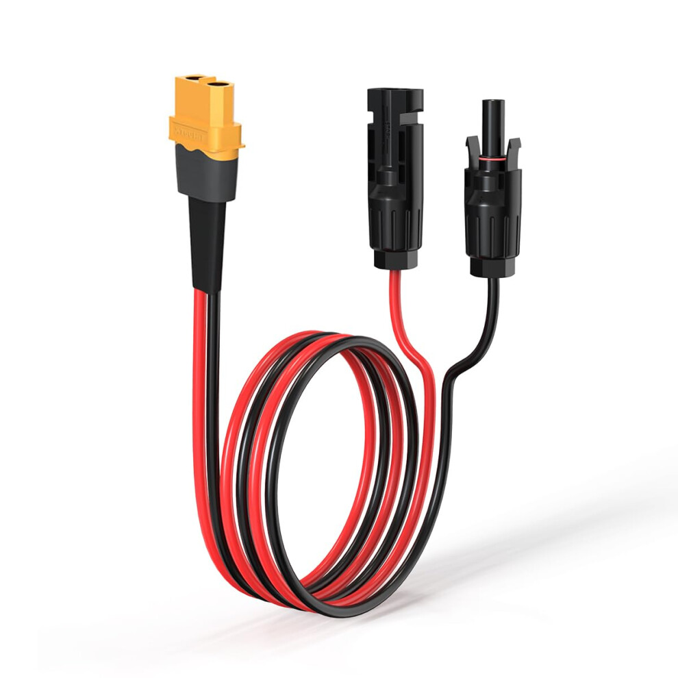 10Awg Solar Xt60 Cable 6Ft Low Voltage Drop Fast Power Transfer For Portable Power Station 9045646503578