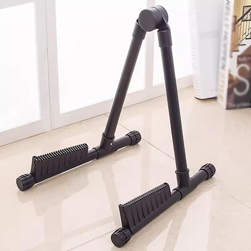 Foldable Guitar Stand Black Vertical SpaceSaving Stable Support for Acoustic and Electric Guitars 1