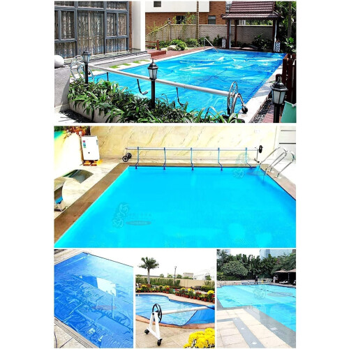 Blue Solar Pool Cover 2x5 Meter Rectangular Swimming Pool Protector, Dustproof Outdoor Design 1