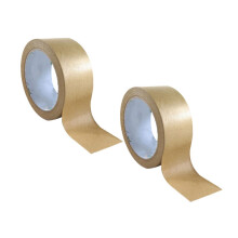 Kraft Paper Tape, DoubleSided, Strong Adhesive for DIY Crafts, Decoration, Gift Wrapping, 2 Rolls