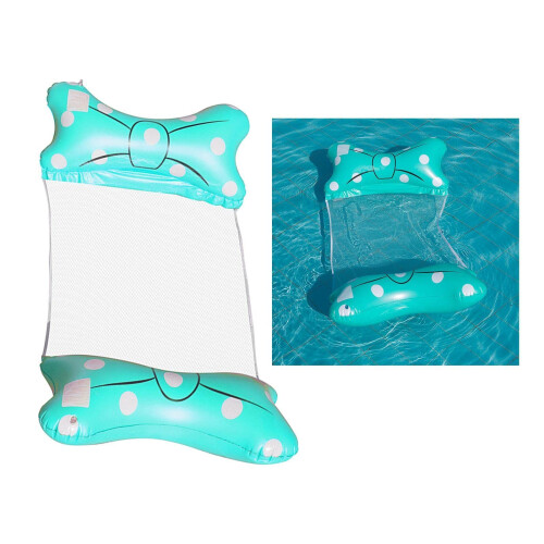 Folding Inflatable Pool Float Chair with Multi‑Mode Support, Water Hammock Lounge Sofa for Pool Beach – Light Blue 2