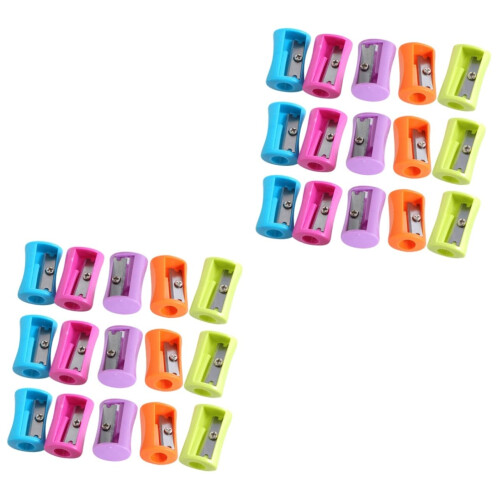 2 Sets Manual Pencil Sharpener for Kids Cute Mini Hand Crank Sharpener for Classroom Use