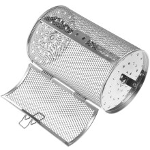 Air Fryer Rotisserie Basket Stainless Steel Grill Drum 140x180mm for Even Cooking French Fries Vegetables