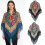 Comfortable Lightweight Polyester Shawl With Floral Print-Red 4