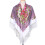 Comfortable Lightweight Polyester Shawl With Floral Print-Red 6