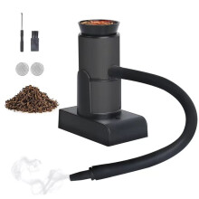 Cocktail Smoker with Wood Chips, Handheld Smoking Gun for Drinks, Meat, Cheese, BBQ, Silver Finish