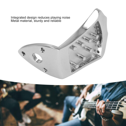 8 String Mandolin Tailpiece Replacement, Durable Metal Design with Screws, Easy Installation 2