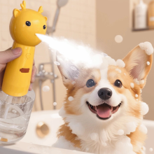 Espuma de limpeza para cães HJKL | Dispensador de sabonete inteligente para gatos, à prova d'água, acessórios para banho de animais de estim