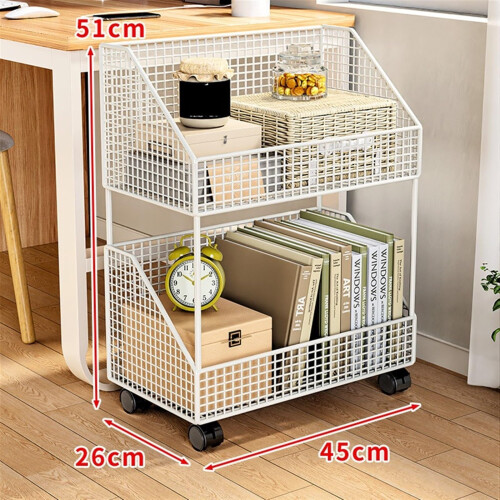 Rolling File Cabinet Under Desk MultiLayer Office Storage Organizer with Wheels Modern Minimal Design 1