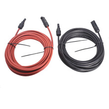 Solar Panel Extension Cable 30ft 12AWG Male to Female Red and Black Wire for RV Boat Long Reach