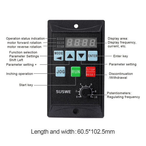220V 0.75KW Single Phase Frequency Converter RS485 Motor Speed Controller 750W  Efficiency 2