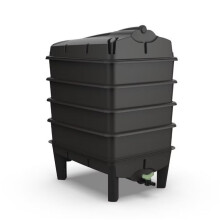 Tiger Wormery 4-bakken wormencomposter 62L zwart composteersysteem voor tuinafval