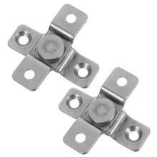 2pcs Stainless Steel Door Pivot Hinges Quiet Damping Soft Close Corrosion Resistant for Kitchen Cabinets