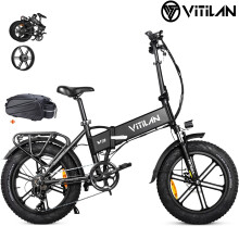 VITILAN V3 2.0 20" Electric Bike 48V 13AH 80NM Folding E-Bike SHIMANO-7 E-MTB