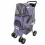 Foldable Pet Stroller in Purple Dot With Cover 1