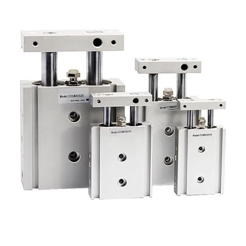 Dual Rod Pneumatic Cylinder 150mm Stroke Double Axis Design for Stable Linear Motion
