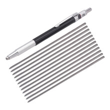 2.0mm Mechanical Pencil Lead Pencil for Draft Drawing Carpenter Crafting Art Sketching with 12 Pcs Refill - Black
