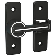 Barn Door Latch Sliding Door Lock with 180 Rotating Design, NoDrill Easy Installation, Zinc Alloy Build