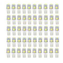 50Pcs Super White T10 Wedge 5-SMD 5050 LED Light Bulbs W5W 2825 158 192 168 194