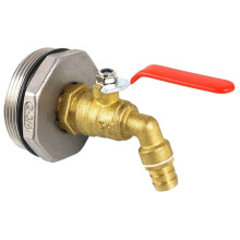 Brass Rain Barrel Spigot Kit 2 Inch Drum Faucet for 55 Gallon Outdoor Water Tanks Leakproof Design