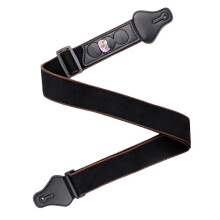 Sangle de guitare en coton doux, longueur réglable,-Noir
