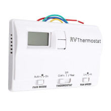 RV Digital Thermostat, Heat and Cool, White, RV Thermostat Replacement for Coleman 83303362