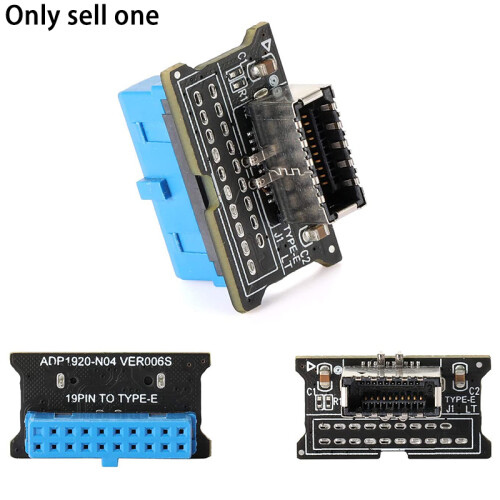 Computer Mainboard USB 3.0 Front 19PIN to 3.1 Type-C Front Panel Header Type-E Adapter 20 to 19 Pin Expansion Card 1