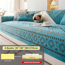 (Green, 4-Seater 91.44cm*210.82cm) 1pc of Xi Xi Sofa Cushion, a Bohemian Style Chenille Sofa Cover Popular in Europe And America, a New
