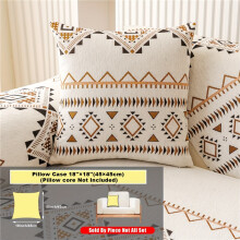 (White, Pillow Case 45.72cm*45.72cm) 1pc of Xi Xi Sofa Cushion, a Bohemian Style Chenille Sofa Cover Popular in Europe And America, a New