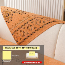 (Orange, Backrest 91.44cm*91.44cm) 1pc of Xi Xi Sofa Cushion, a Bohemian Style Chenille Sofa Cover Popular in Europe And America, a New