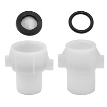 Hose Adapter 1/2 to 7/8 Inch with Stainless Steel Filter, Leakproof Faucet Connector for Outdoor Use (2 Pack)