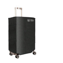 28 Inch Black Luggage Cover Dustproof NonWoven Suitcase Protector with ScratchResistant Protection
