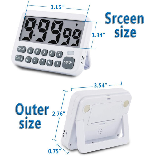 Kitchen Timer Digital Kitchen Timer Magnetic Countdown Timer with Loud Alarm  Digits Back Stand for Cooking Classroom 2