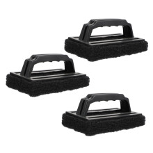 3pcs BBQ Cleaning Brush Set with Ergonomic Grip for Effective Grease Removal and Outdoor Grill Scrubbing