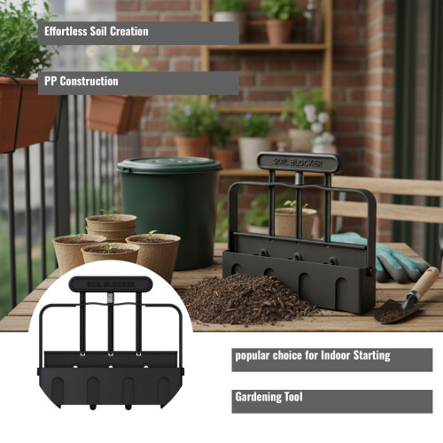 Soil Block Maker for Seed Starting, Uniform Soil Blocks, Easy Release, Reusable Durable Tool 1