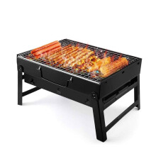Portable Charcoal BBQ Grill Foldable Compact Design for Outdoor Camping Picnic Tailgating Cooking
