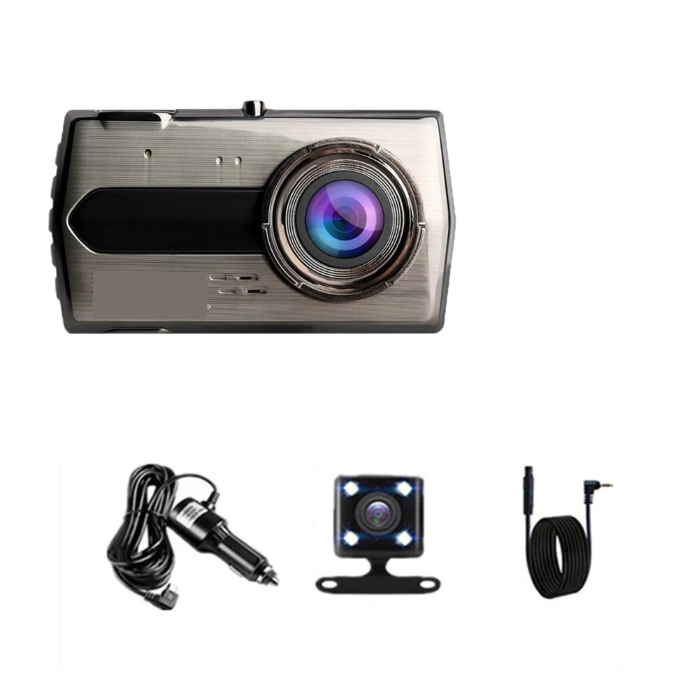 1080P Night Vision Dash Cam With Rear Camera And 64G Card, Wide Angle Car Dvr For Vehicles Light 9045646519227