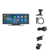 Car Dash Cam with Builtin GPS Navigation, Android Auto Compatible DVR, Dual Lens, Parking Monitor