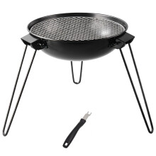 Portable Charcoal Grill and Outdoor Fire Pit, Multifunction BBQ Stove for Camping with Removable Mesh